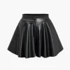 Faux Leather High Waist Pocket Shorts>MICAS Online