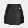 Faux Leather High Waist Skort>MICAS Sale
