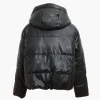 Faux Leather Hooded Puffer Jacket>MICAS Sale
