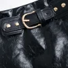 Faux Leather Metallic Patchwork Mini Skirt>MICAS Online