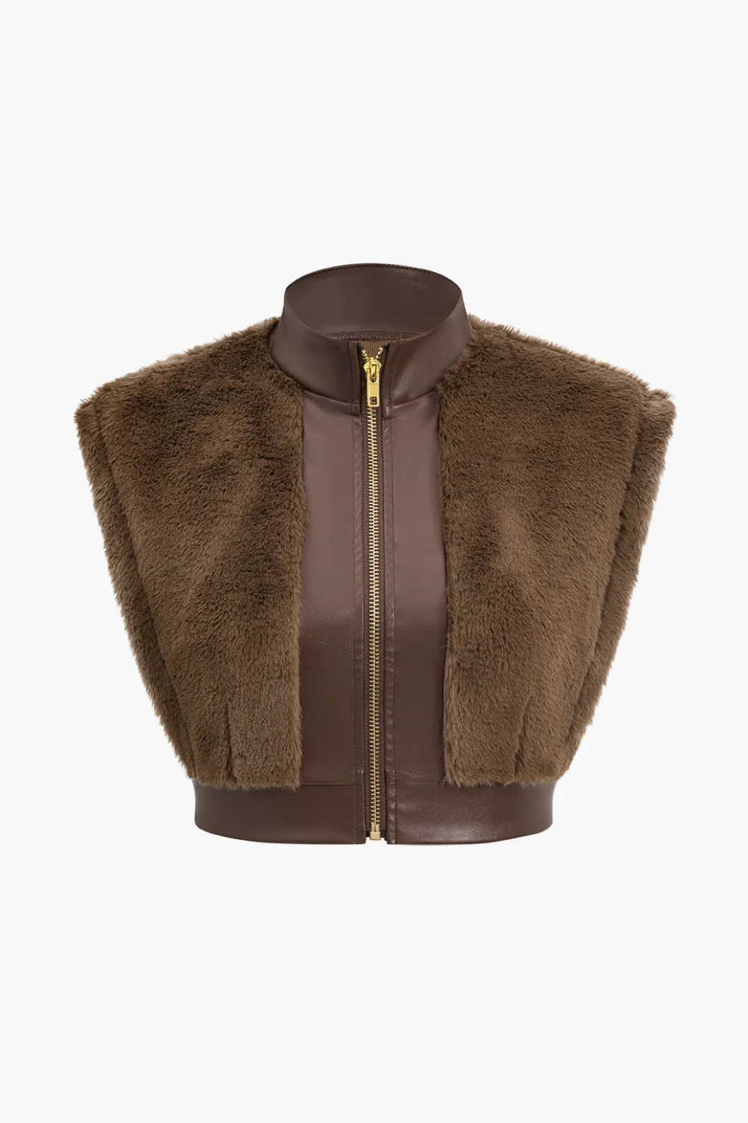 Faux Leather Patchwork Fur Skirt Set>MICAS Discount