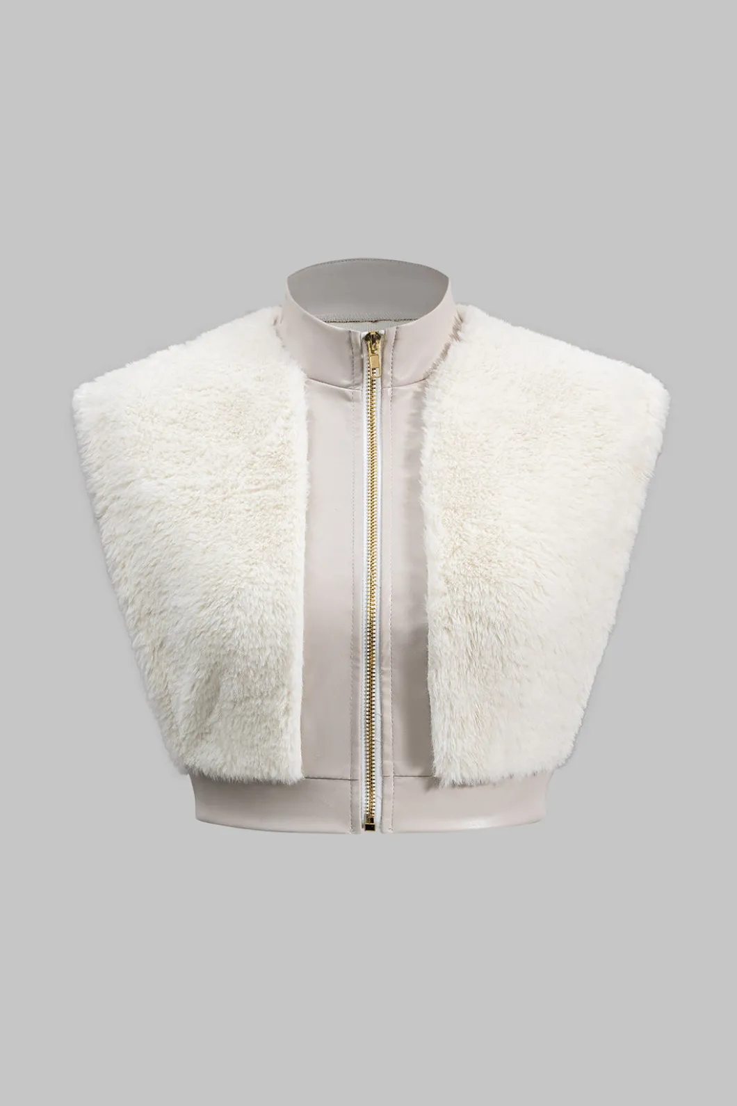 Faux Leather Patchwork Fur Skirt Set>MICAS Discount