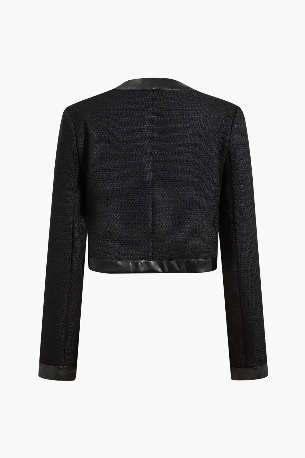 Faux Leather Patchwork Jacket>MICAS Fashion