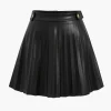 Faux Leather Pleated Skirt>MICAS Outlet