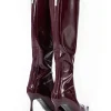 Faux Leather Pointed Knee High Boots>MICAS Best