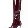 Faux Leather Pointed Knee High Boots>MICAS Best