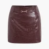Faux Leather Skirt>MICAS New