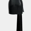 Faux Leather Tie Front Asymmetrical Skirt>MICAS Clearance
