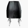 Faux Leather Tie Side Mini Skirt>MICAS Outlet