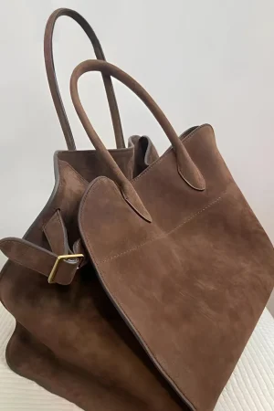 Faux Suede Tote Bag>MICAS Outlet