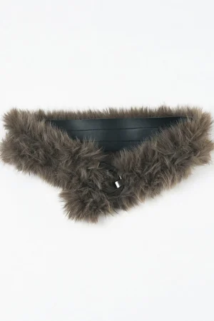 Feather Leather Patchwork Waist Corset>MICAS Online