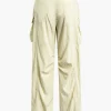 Flap Pocket Belted Ruched Straight Leg Pants>MICAS Fashion