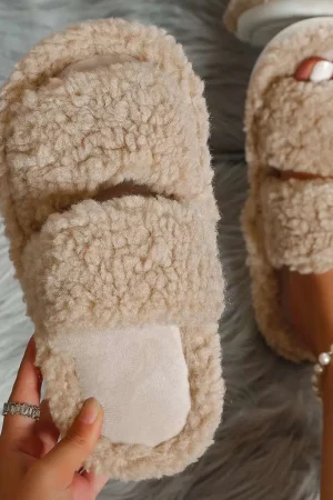 Fleece Round Toe Slippers>MICAS Hot