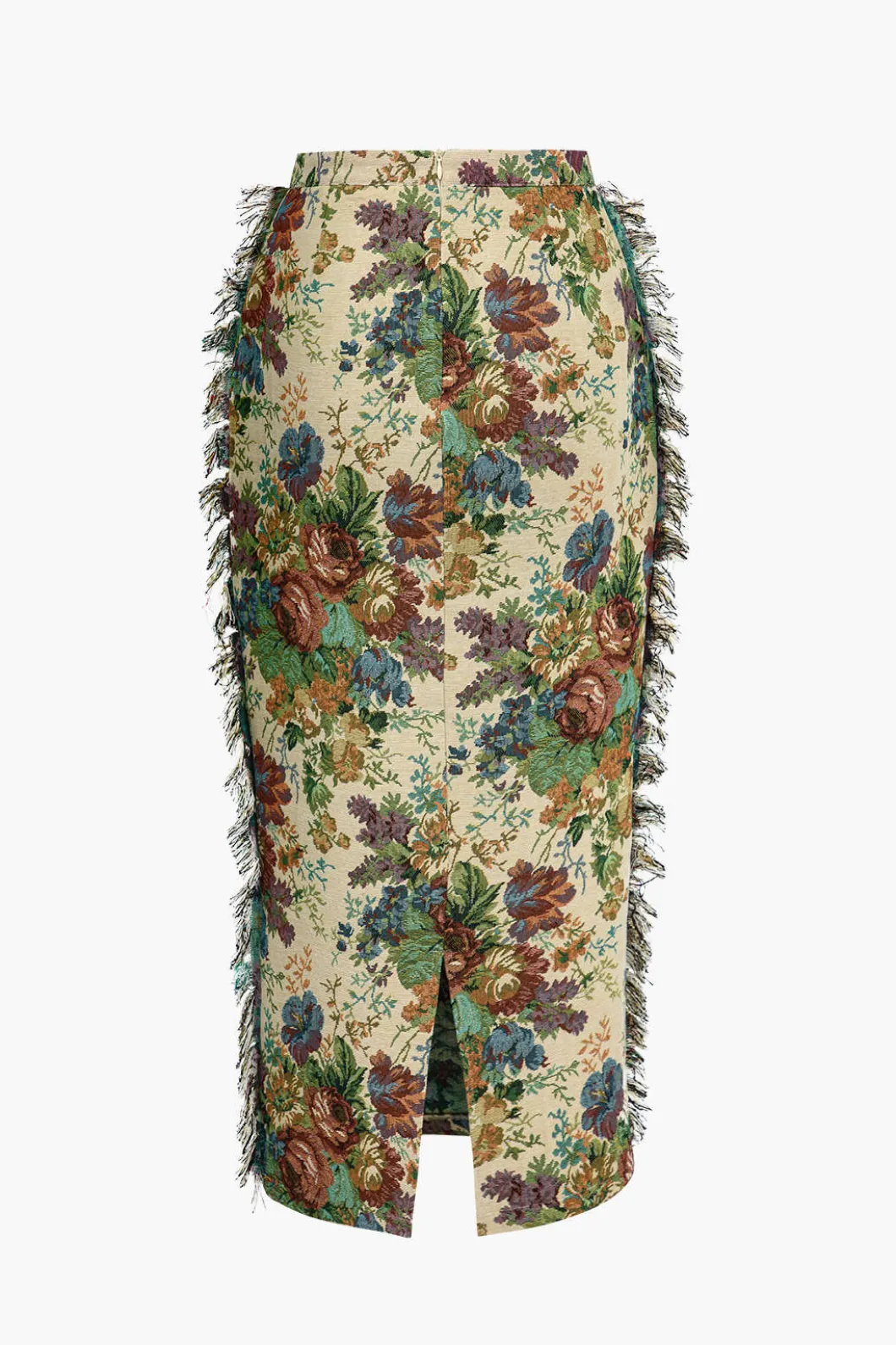 Floral Fringe Zipper Skirt>MICAS Sale