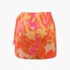 Floral Knot Side Wrap Mini Skirt>MICAS Hot