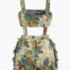 Floral Pattern Fringe Tube Top And Pocket Shorts Set>MICAS Hot