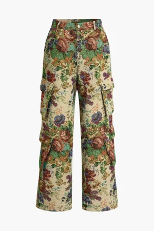Floral Pattern Pocket Trousers>MICAS Best