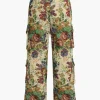 Floral Pattern Pocket Trousers>MICAS Best