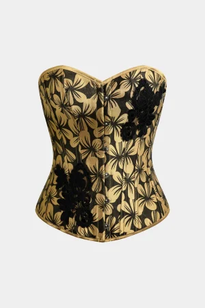 Floral Print Appliques Tube Top>MICAS Sale