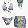 Floral Print Bikini Set With Matching Skirt Cover Up And Headscarf>MICAS Sale