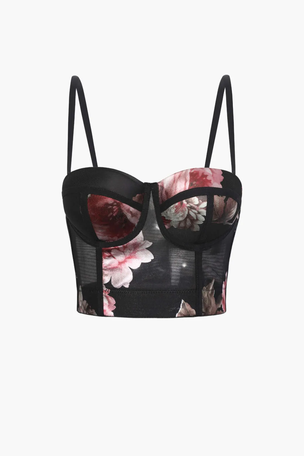 Floral Print Bustier Top>MICAS Sale