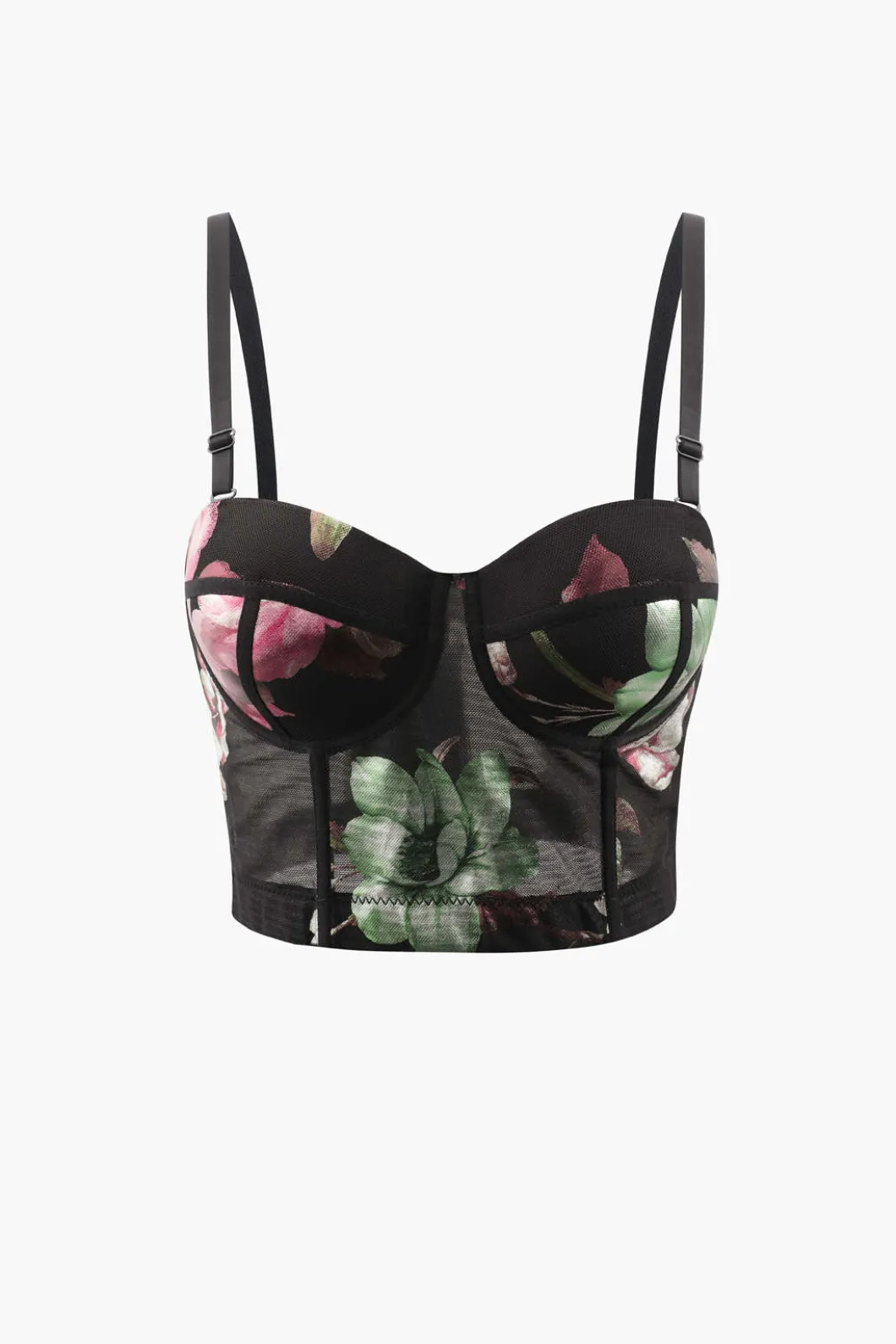 Floral Print Bustier Top>MICAS Sale