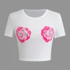 Floral Print Crop T-shirt>MICAS Discount