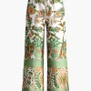 Floral Print Drawstring Slit Wide Leg Pants>MICAS Best