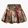 Floral Print High Waist Pleated Skirt>MICAS Outlet