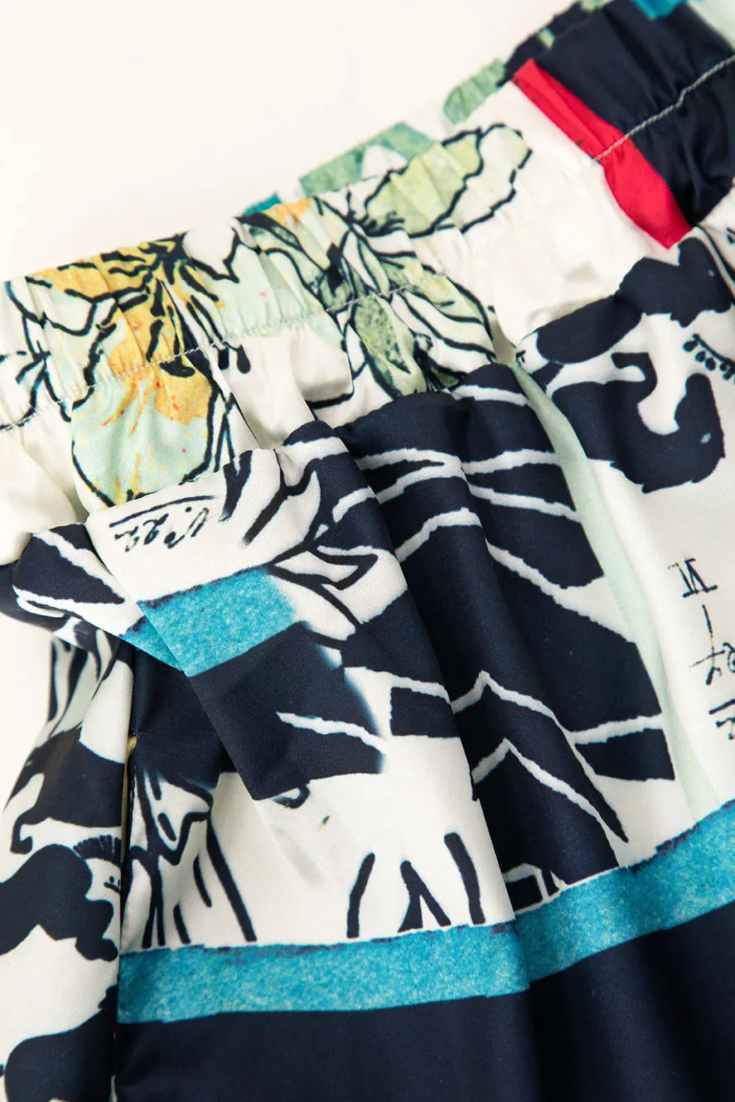 Floral Print High Waisted Straight Leg Pants>MICAS New