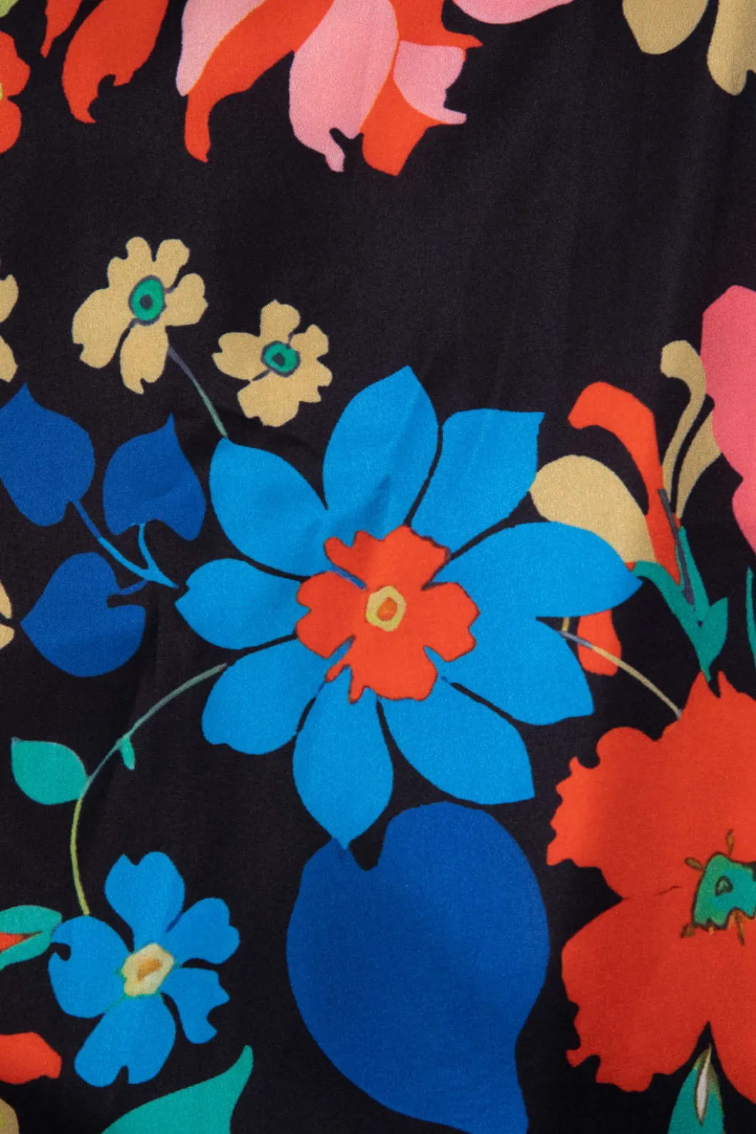 Floral Print Lace Trim V-neck Maxi Dress>MICAS Best