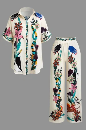 Floral Print Shirt And Pants Set>MICAS Outlet