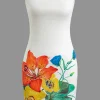 Floral Print Strapless Mini Dress>MICAS Best