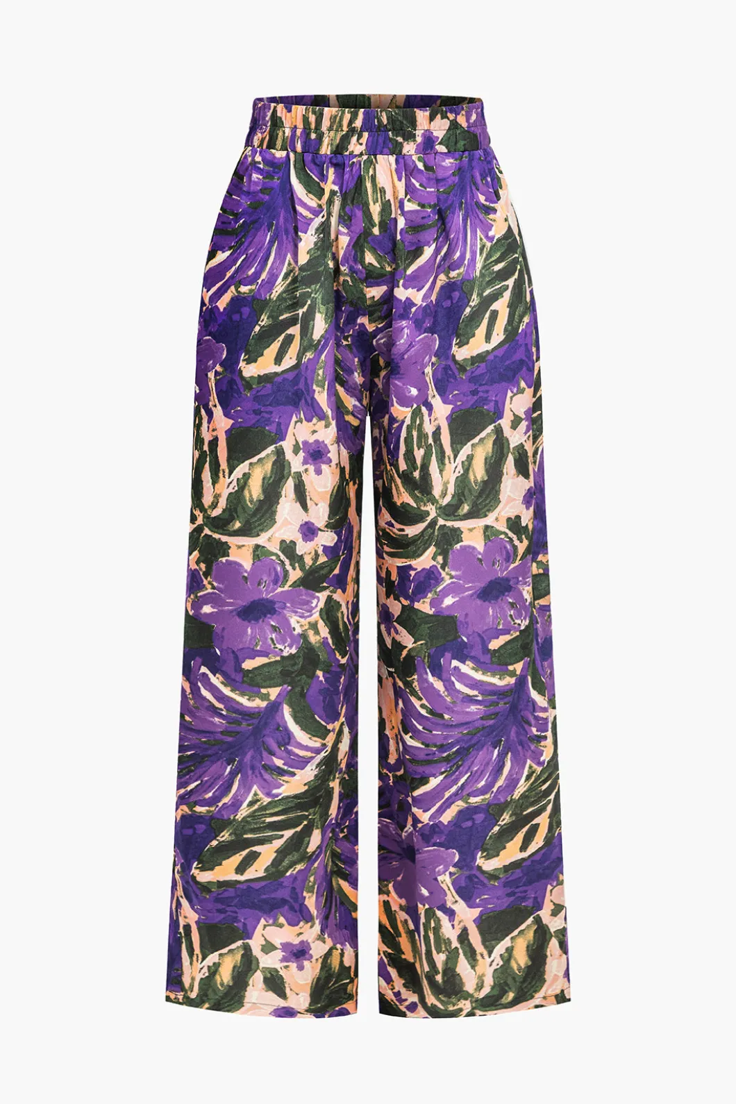Floral Print Wide-Leg Pants>MICAS Hot