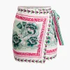 Floral Print Wrap Knot Mini Skirt>MICAS New