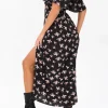 Floral Tie Front Midi Dress>MICAS Discount
