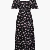 Floral Tie Front Midi Dress>MICAS Discount