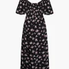Floral Tie Front Midi Dress>MICAS Discount
