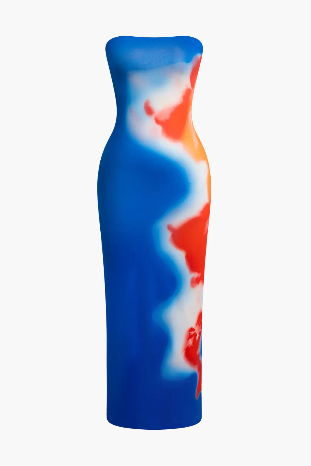 Flower Print Slit Maxi Dress>MICAS New