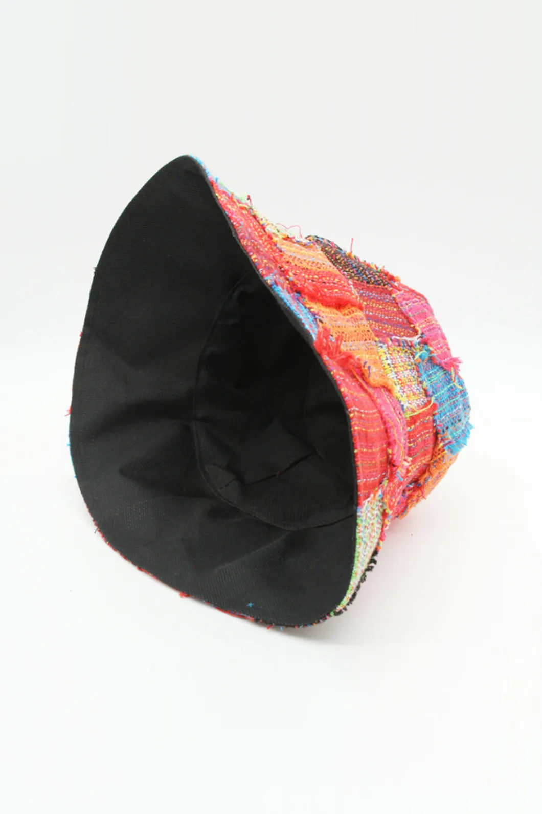 Frayed Patchwork Bucket Hat>MICAS Hot