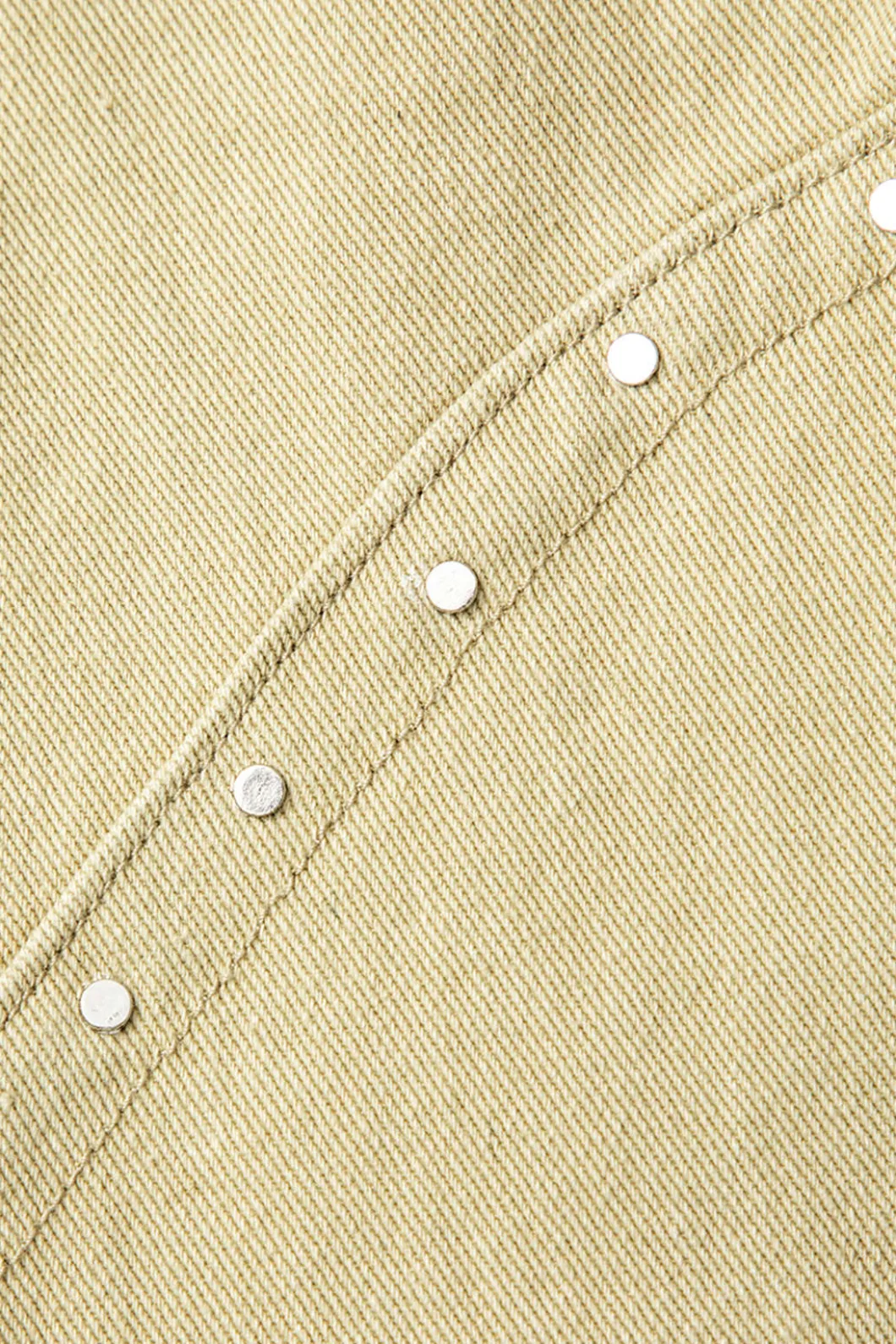 Frayed Waist Rivet Decor Straight Leg Pants>MICAS Outlet