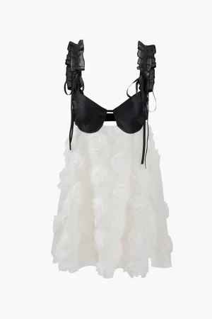 Frill Strap Floral Backless Mini Dress>MICAS Best