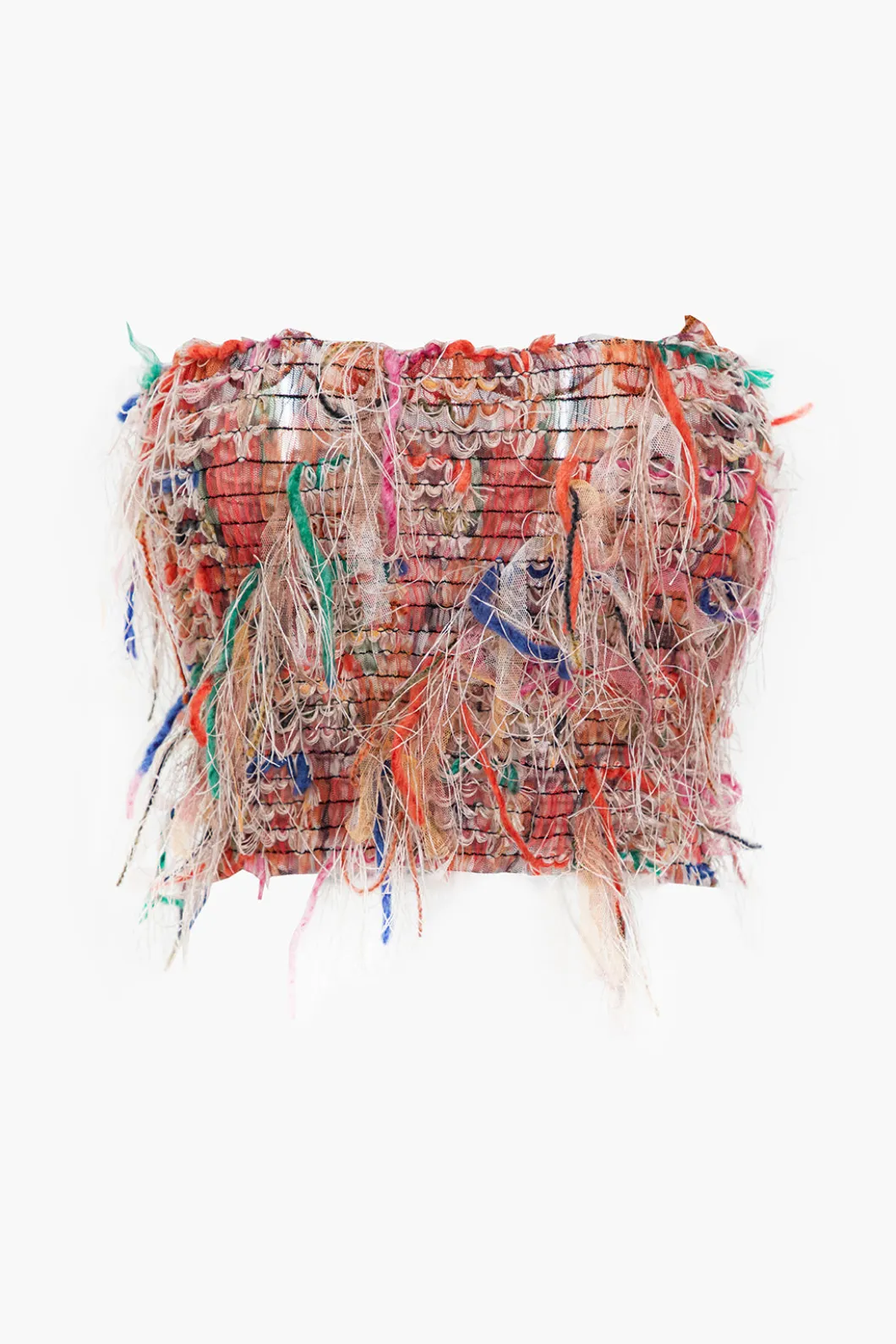 Fringe Mesh Tube Top>MICAS New