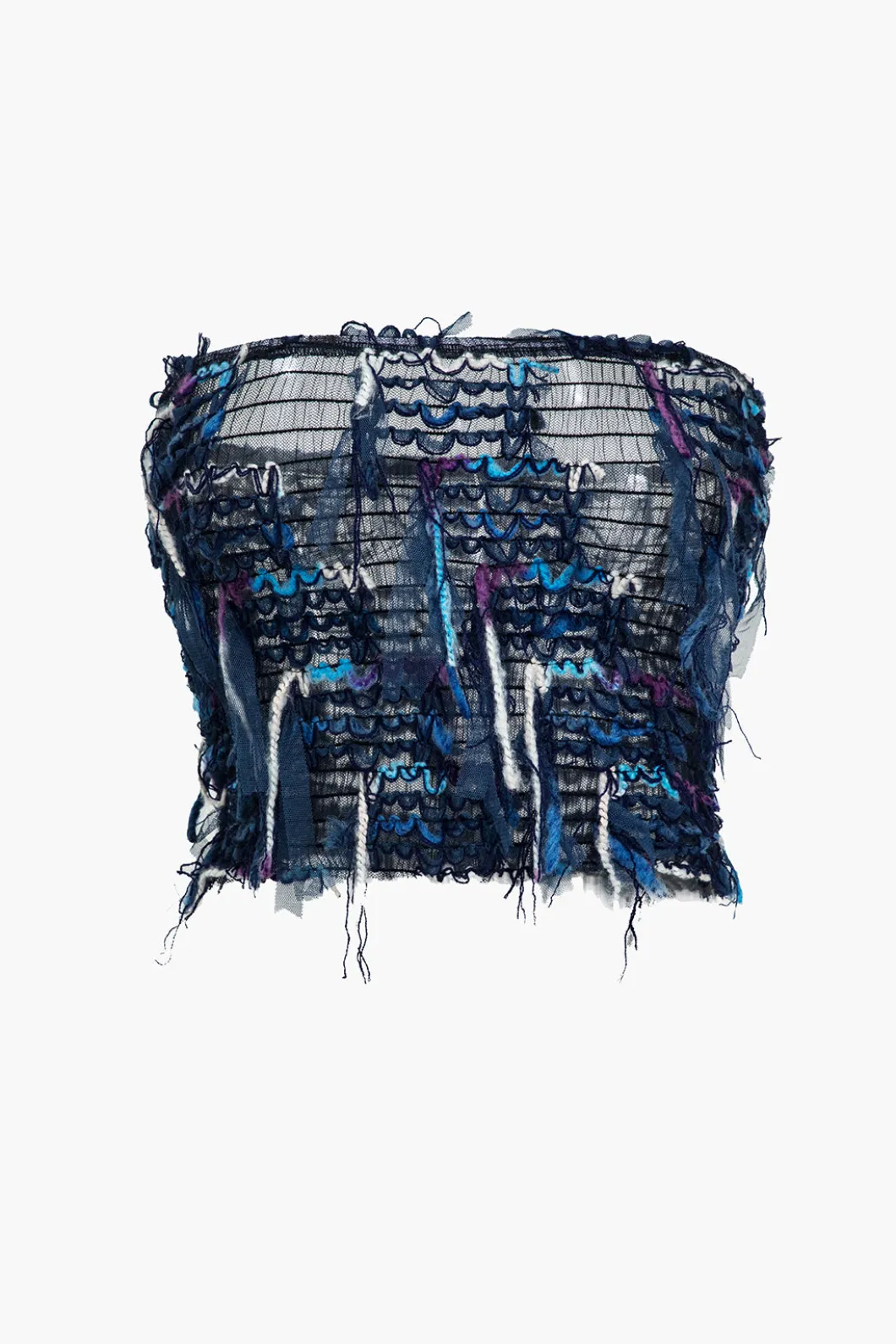Fringe Mesh Tube Top>MICAS New