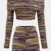 Fringe Off Shoulder Cropped Top And Shorts Set>MICAS Clearance