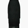 Fringed Tiered Midi Skirt>MICAS Outlet