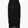 Fringed Tiered Midi Skirt>MICAS Outlet