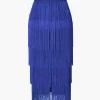 Fringed Tiered Midi Skirt>MICAS Outlet