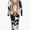 Geometric Print V-Neck Maxi Dress>MICAS Clearance