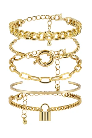 Layered Chain Bracelet Set>MICAS Fashion